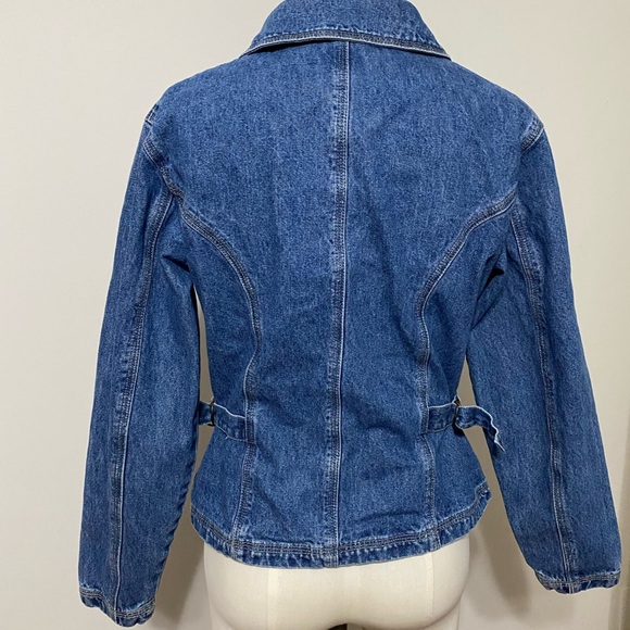 VINTAGE xhilaration 90’s Blue Denim Zip Up Jacket Size Small - Picture 2 of 6
